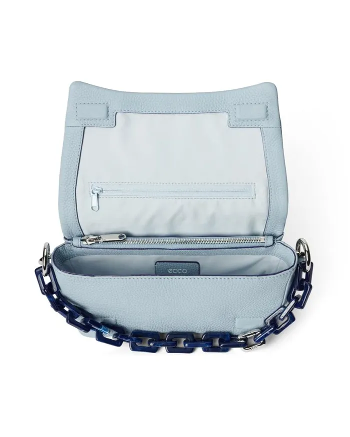 Ecco Totes and Handbags Bags and Accessories ECCO Pinch Medium Soft Pebbled Chain Blue Ecco Totes and Handbags Bags and Accessories ECCO Pinch Medium Soft Pebbled Chain Blue