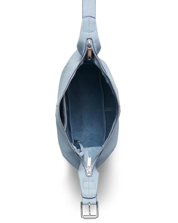 Ecco Totes and Handbags Bags and Accessories ECCO Soft Medium Pebbled Blue Ecco Totes and Handbags Bags and Accessories ECCO Soft Medium Pebbled Blue