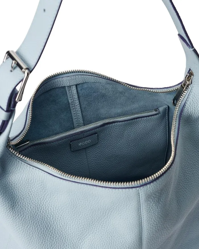 Ecco Totes and Handbags Bags and Accessories ECCO Soft Medium Pebbled Blue Ecco Totes and Handbags Bags and Accessories ECCO Soft Medium Pebbled Blue