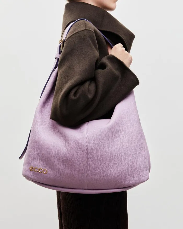 Ecco Totes and Handbags Bags and Accessories ECCO Soft Medium Pebbled Purple Ecco Totes and Handbags Bags and Accessories ECCO Soft Medium Pebbled Purple