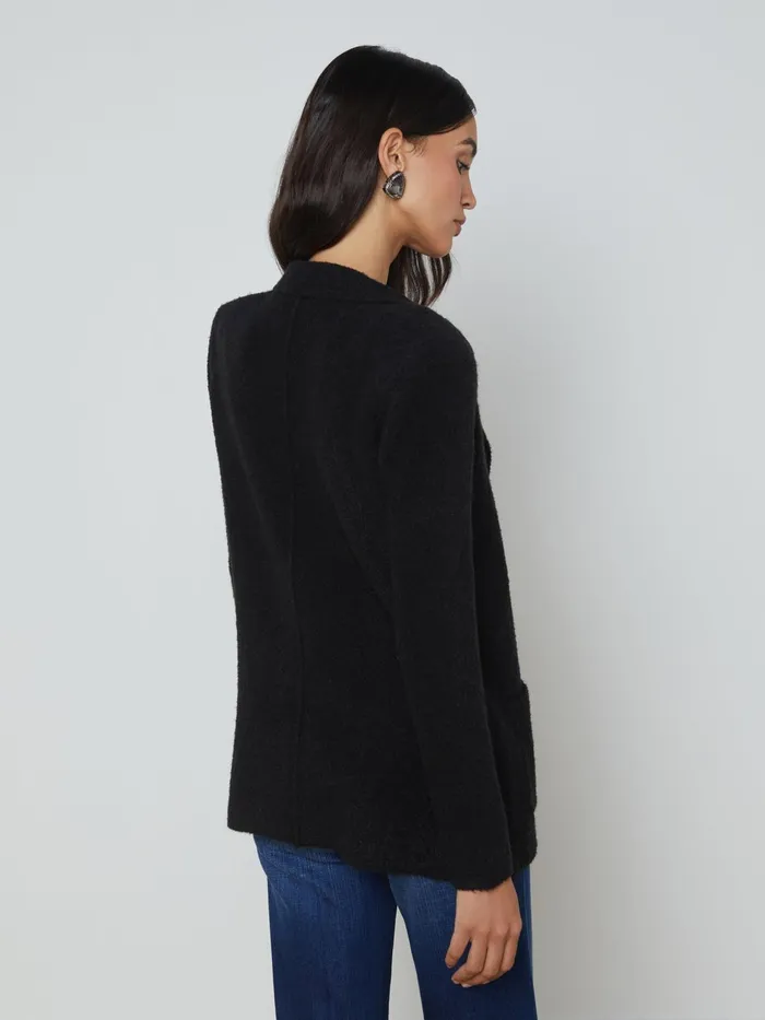 Eileen Knit Boyfriend Blazer Blackcrystal Women L039Agence Knitwear Eileen Knit Boyfriend Blazer Blackcrystal Women L039Agence Knitwear