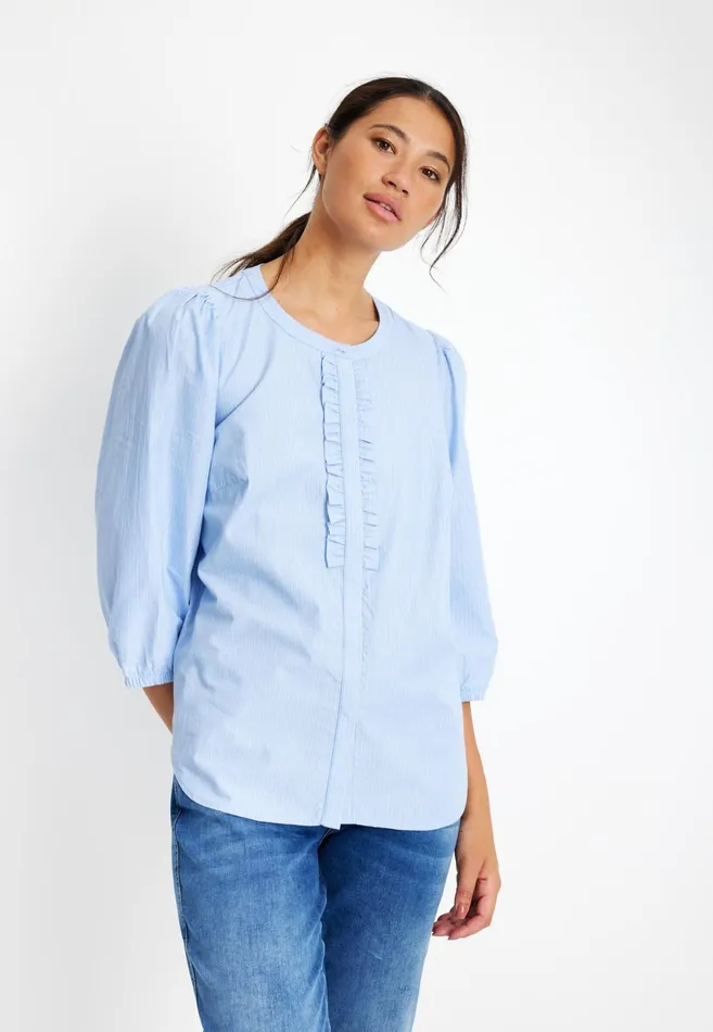 ELIANA SHIRT 15300 505 Light Blue 505 Women IN FRONT BLOUSES SHIRTS