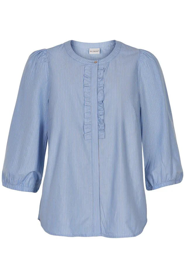 ELIANA SHIRT 15300 505 Light Blue 505 Women IN FRONT BLOUSES SHIRTS