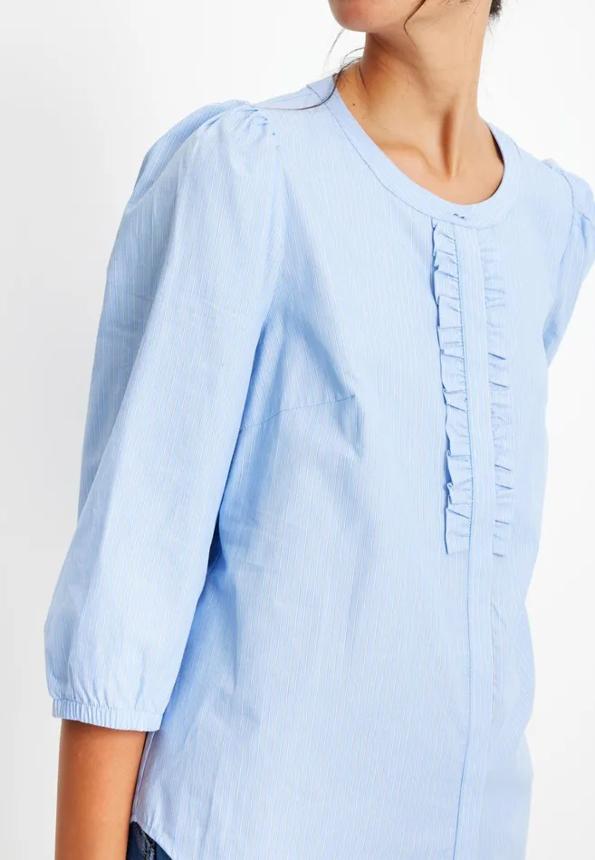 ELIANA SHIRT 15300 505 Light Blue 505 Women IN FRONT BLOUSES SHIRTS