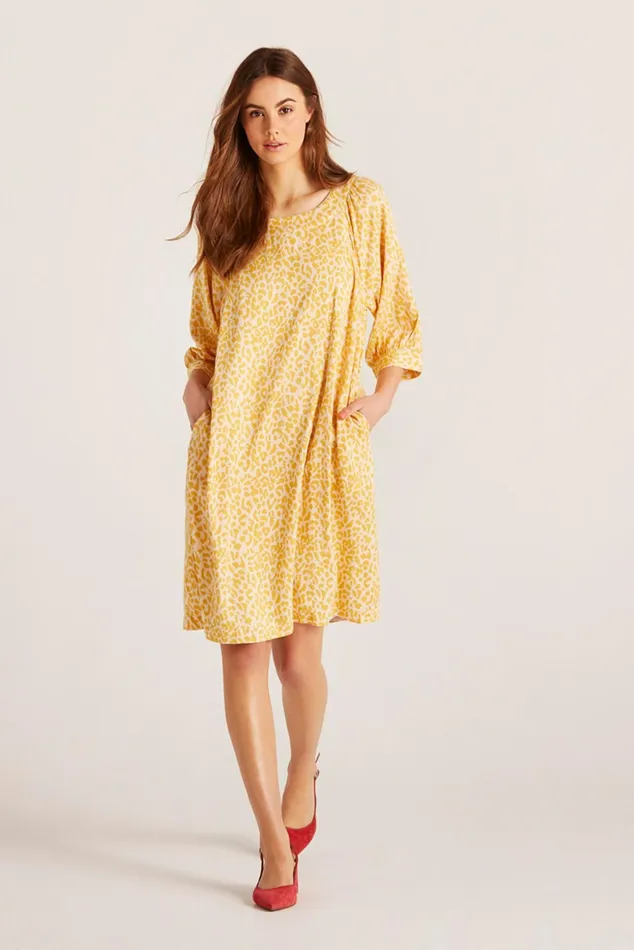 ELSI DRESS 14937 708 Yellow 708 Women IN FRONT DRESSES