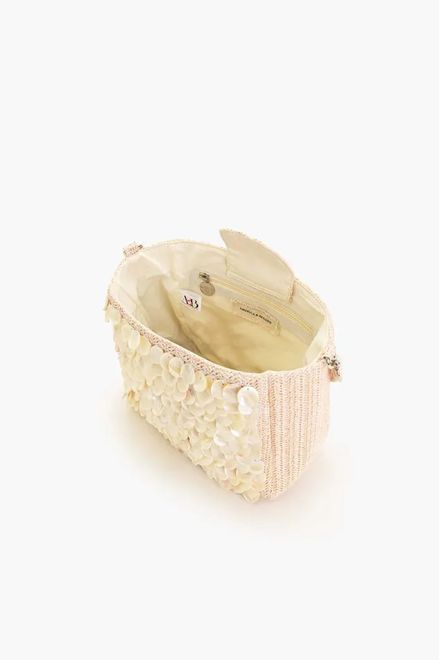 Embellished Shells and Raffia Bucket Bag Embellished Shells and Raffia Bucket Bag