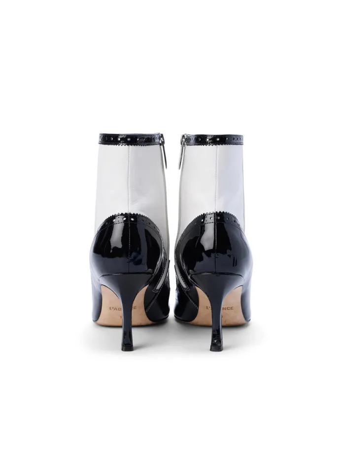 Ember Patent Leather Bootie Blackwhite Patent Women L039Agence Boots and Booties