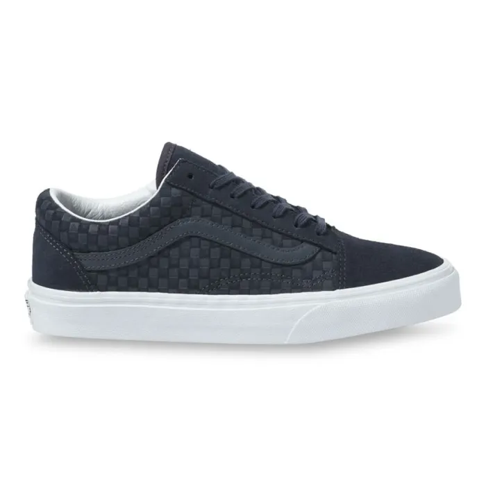Emboss Mini Check Old Skool India InkTrue White MenWomen Classics Shoes Vans Emboss Mini Check Old Skool India InkTrue White MenWomen Classics Shoes Vans