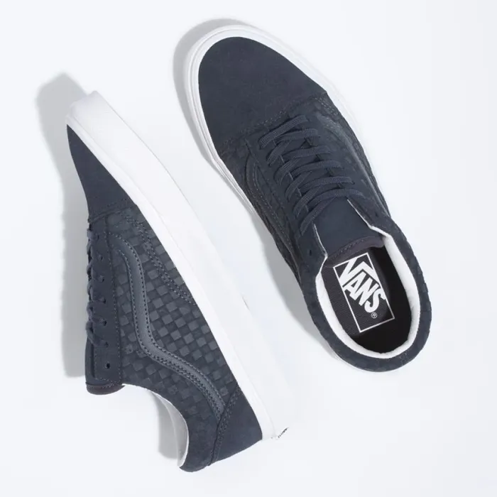 Emboss Mini Check Old Skool India InkTrue White MenWomen Classics Shoes Vans Emboss Mini Check Old Skool India InkTrue White MenWomen Classics Shoes Vans