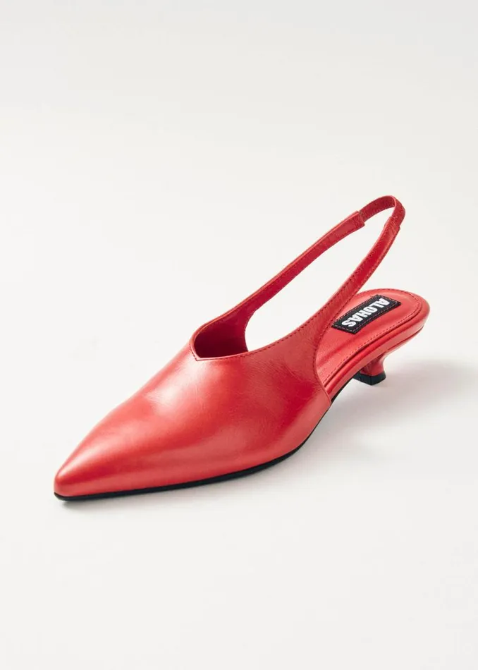 Eros Red Leather Pumps Women ALOHAS Heels