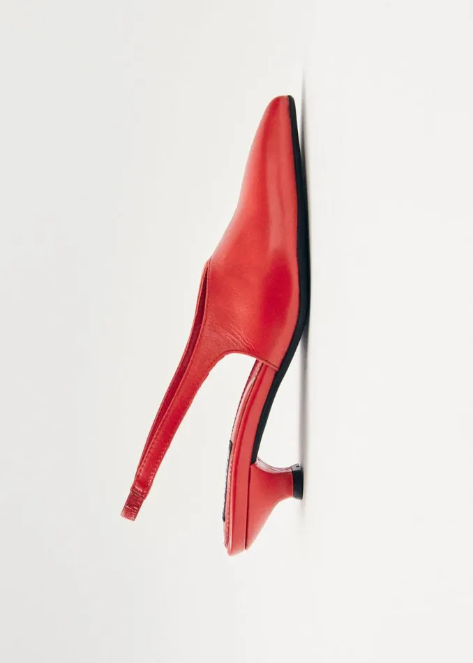 Eros Red Leather Pumps Women ALOHAS Heels