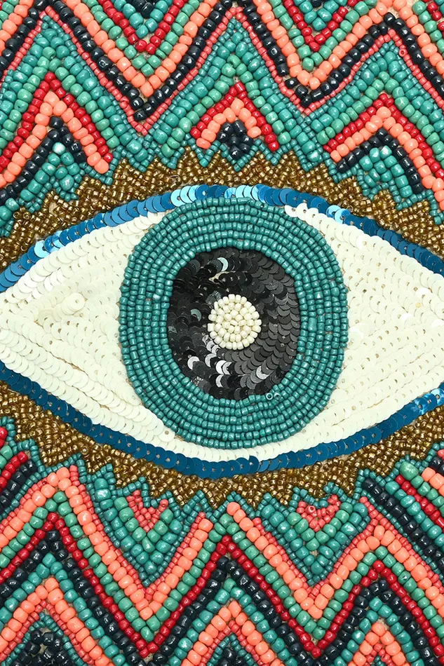 Evil Eye Good Luck Clutch with Removable Crossbody Chain Evil Eye Good Luck Clutch with Removable Crossbody Chain