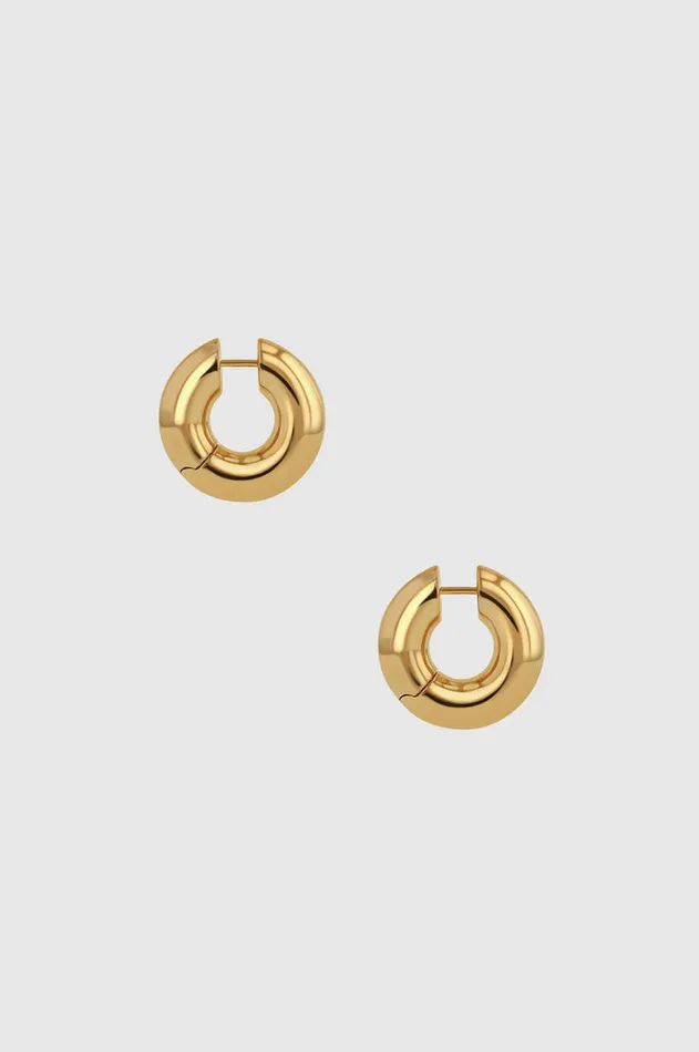 Fashion Jewelry Women ANINE BING Small Bold Link Hoops 8211 Gold