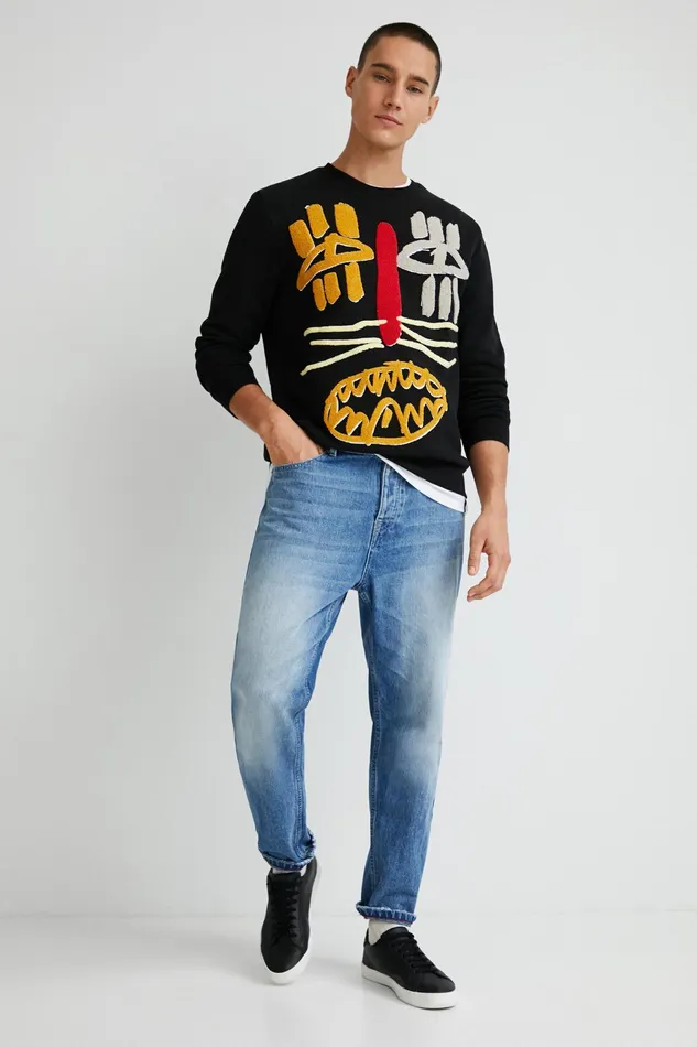 Feline Sweatshirt Mens Desigual Sweaters and Sweatshirts