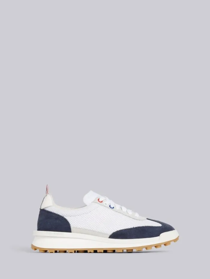 Fine Kid Suede Tech Runner White Women Thom Browne Sneakers
