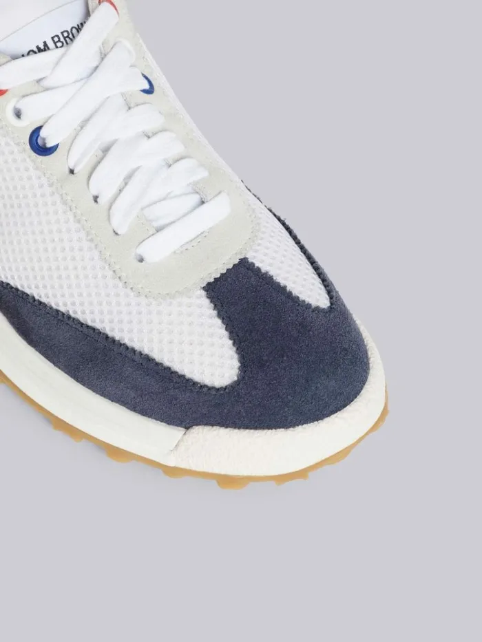 Fine Kid Suede Tech Runner White Women Thom Browne Sneakers Fine Kid Suede Tech Runner White Women Thom Browne Sneakers