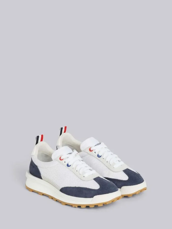 Fine Kid Suede Tech Runner White Women Thom Browne Sneakers Fine Kid Suede Tech Runner White Women Thom Browne Sneakers