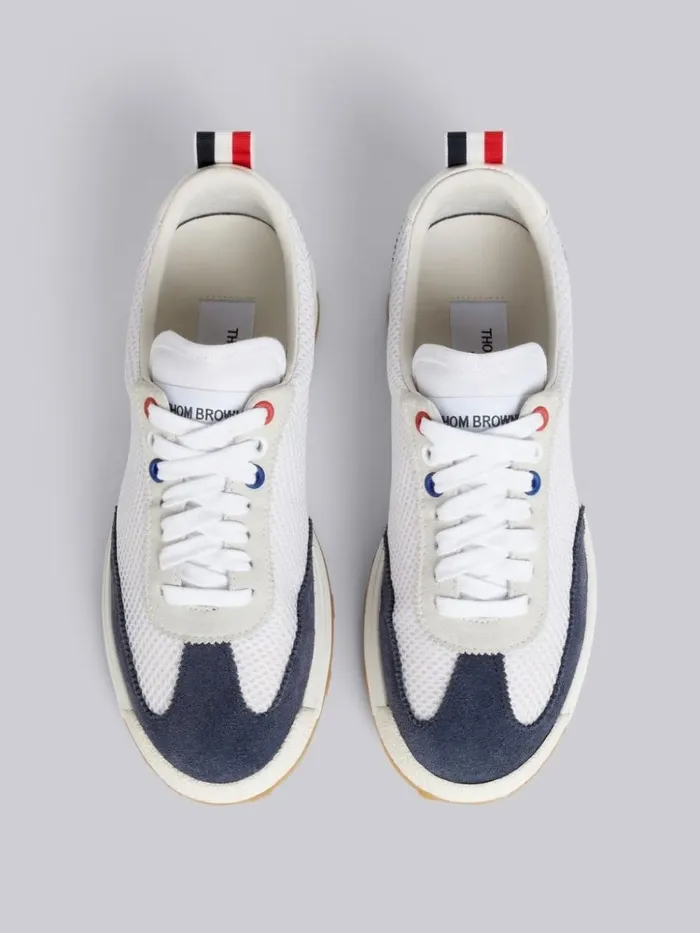 Fine Kid Suede Tech Runner White Women Thom Browne Sneakers Fine Kid Suede Tech Runner White Women Thom Browne Sneakers