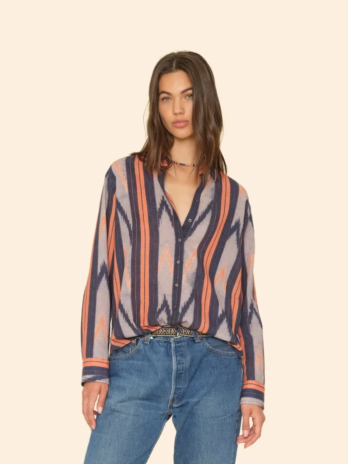 Flame Orange Beau Shirt Women Shirts XRENA