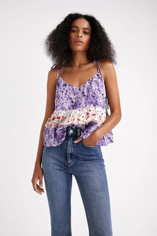 Flared Cropped Jeans Women Desigual Jeans