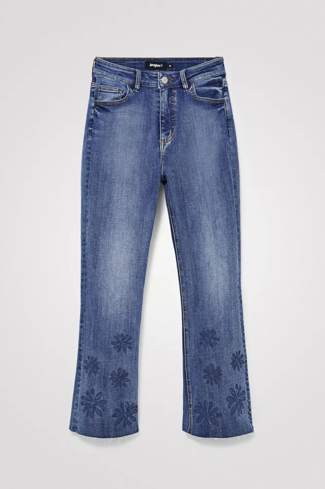 Flared Cropped Jeans Women Desigual Jeans