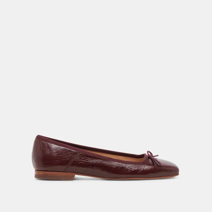 Flats and Loafers Women Dolce Vita Anisa Ballet Flats Cranberry Crinkle Patent