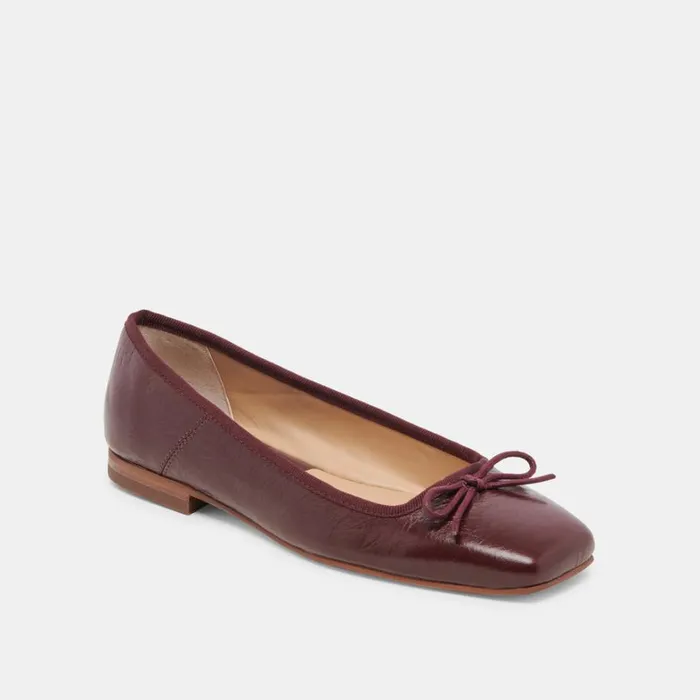 Flats and Loafers Women Dolce Vita Anisa Ballet Flats Cranberry Crinkle Patent