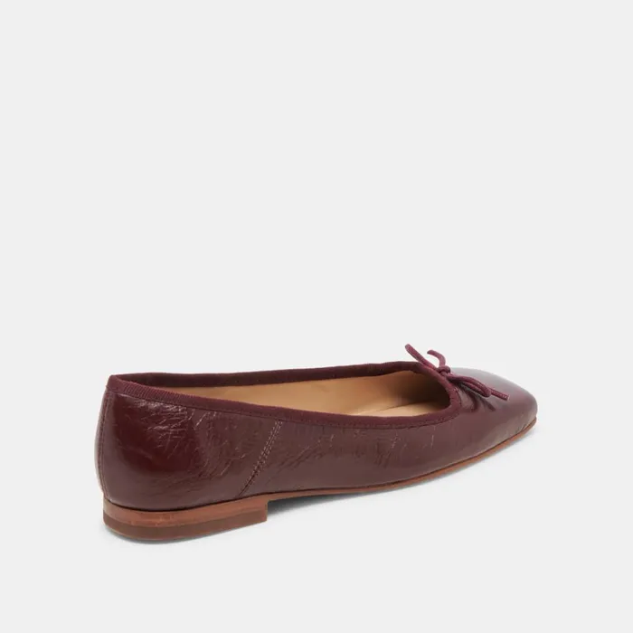 Flats and Loafers Women Dolce Vita Anisa Ballet Flats Cranberry Crinkle Patent