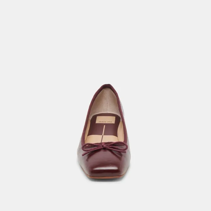 Flats and Loafers Women Dolce Vita Anisa Ballet Flats Cranberry Crinkle Patent