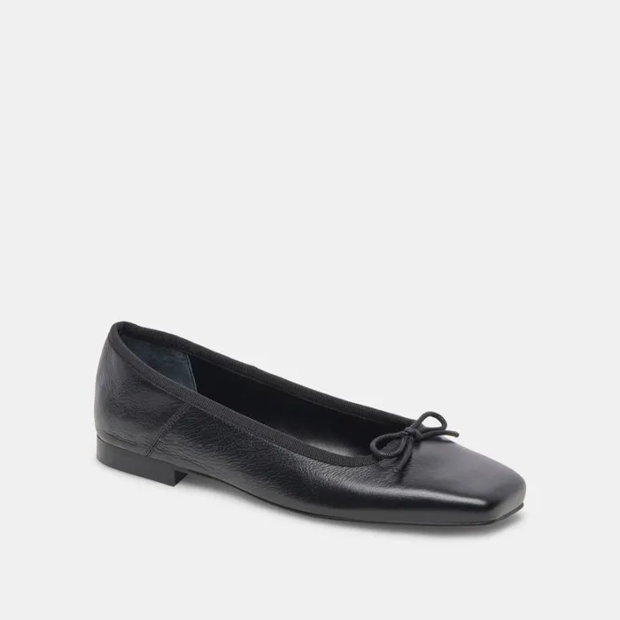 Flats and Loafers Women Dolce Vita Anisa Wide Ballet Flats Black Leather