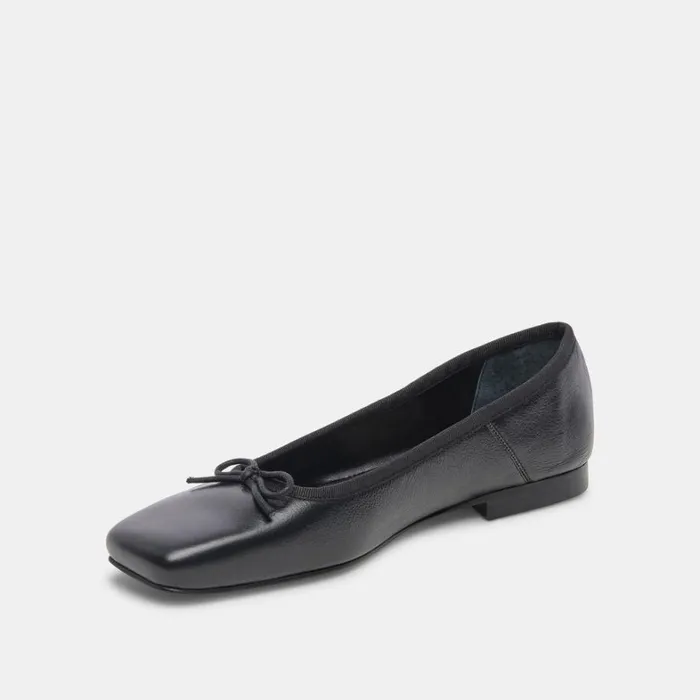 Flats and Loafers Women Dolce Vita Anisa Wide Ballet Flats Black Leather