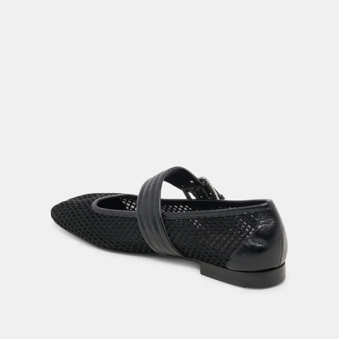 Flats and Loafers Women Dolce Vita Arora Ballet Flats Onyx Woven Mesh