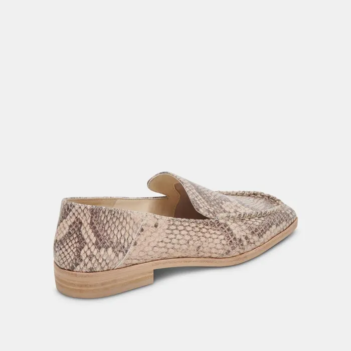 Flats and Loafers Women Dolce Vita Beny Flats Sand Snake Embossed