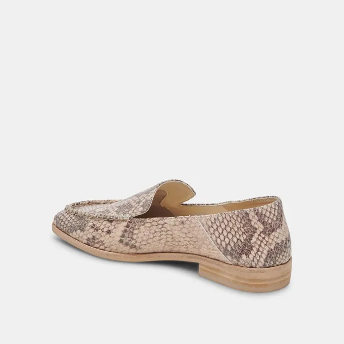 Flats and Loafers Women Dolce Vita Beny Flats Sand Snake Embossed