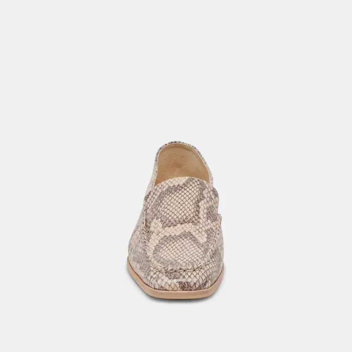 Flats and Loafers Women Dolce Vita Beny Flats Sand Snake Embossed