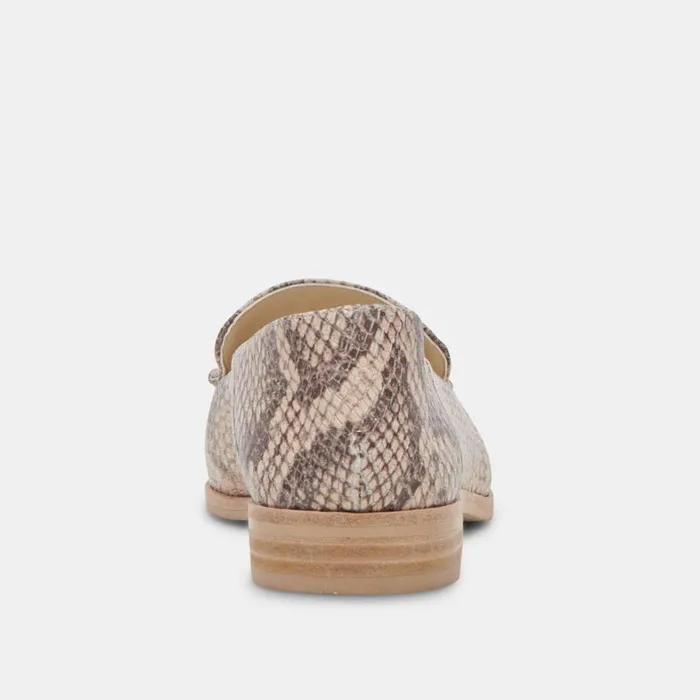 Flats and Loafers Women Dolce Vita Beny Flats Sand Snake Embossed