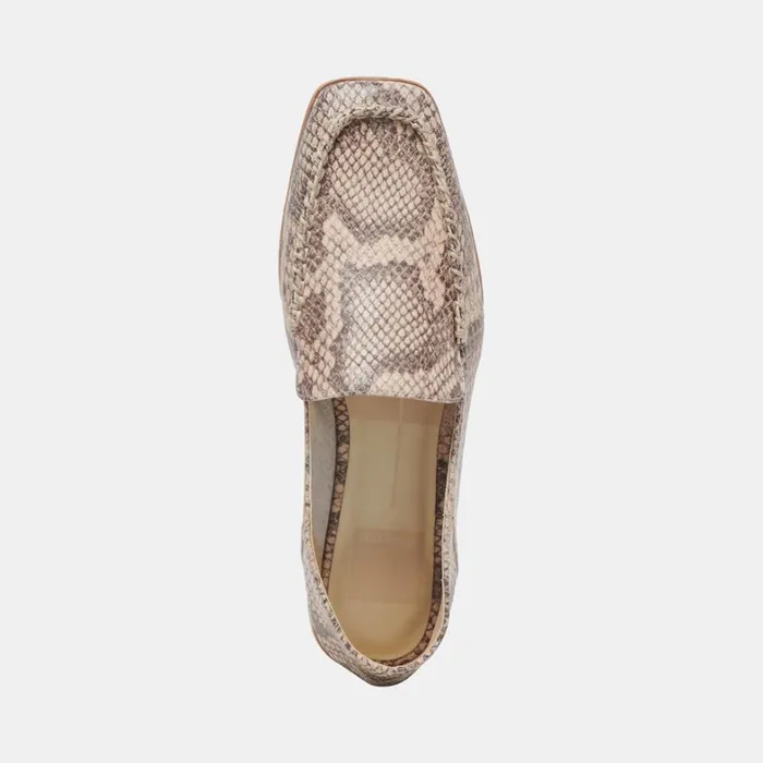 Flats and Loafers Women Dolce Vita Beny Flats Sand Snake Embossed