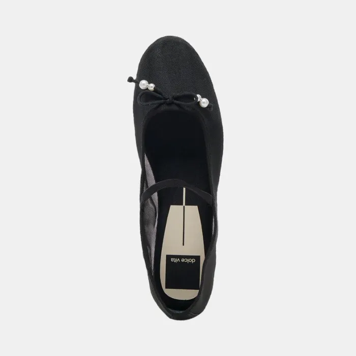Flats and Loafers Women Dolce Vita Cadel Ballet Flats Black Pearls