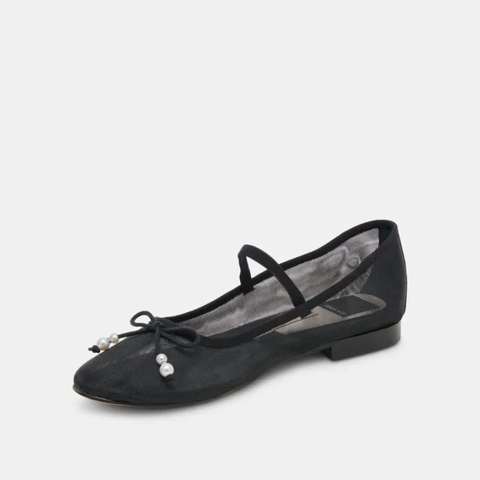 Flats and Loafers Women Dolce Vita Cadel Ballet Flats Black Pearls