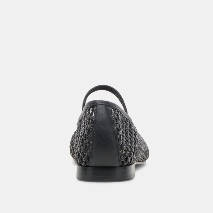 Flats and Loafers Women Dolce Vita Carin Raffia Ballet Flats Onyx Raffia