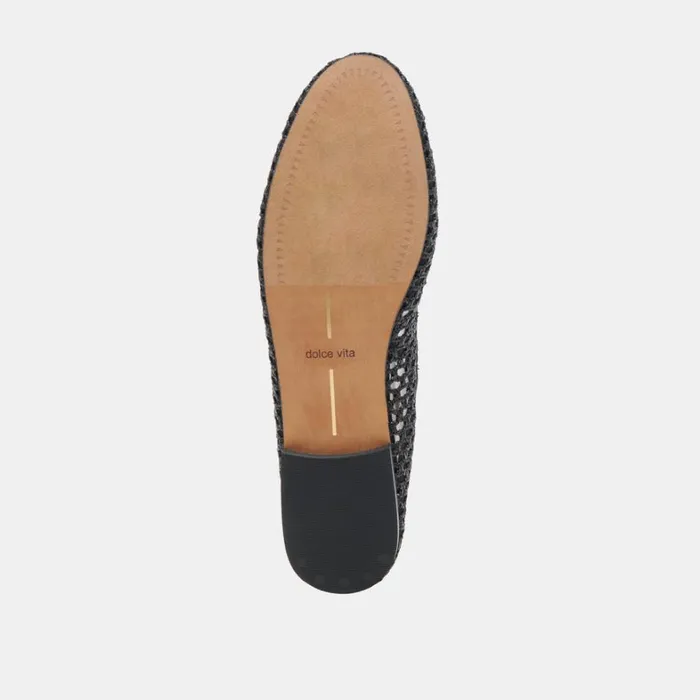 Flats and Loafers Women Dolce Vita Carin Raffia Ballet Flats Onyx Raffia