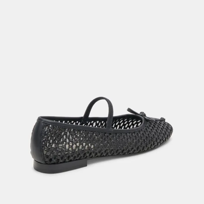 Flats and Loafers Women Dolce Vita Carin Raffia Ballet Flats Onyx Raffia