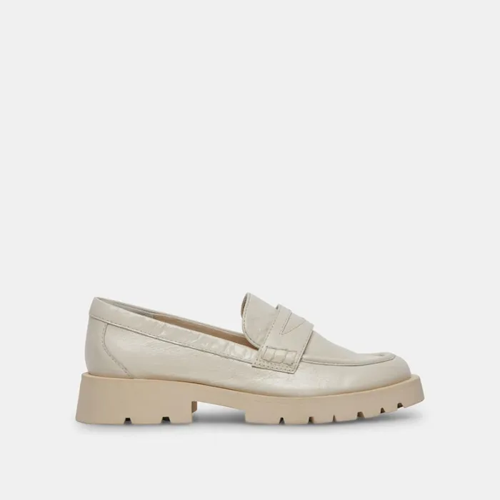 Flats and Loafers Women Dolce Vita Elias Flats Off White Crinkle Patent