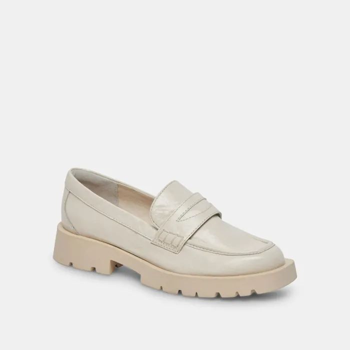 Flats and Loafers Women Dolce Vita Elias Flats Off White Crinkle Patent