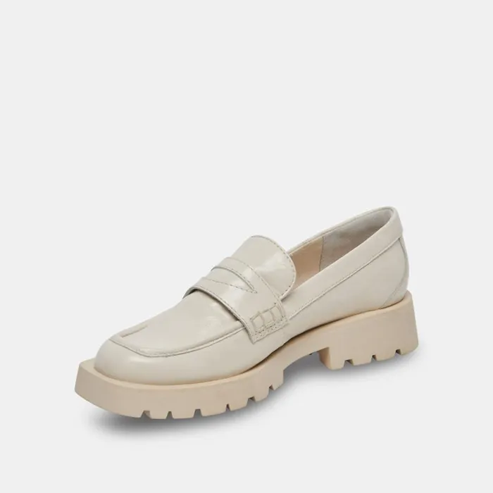 Flats and Loafers Women Dolce Vita Elias Flats Off White Crinkle Patent