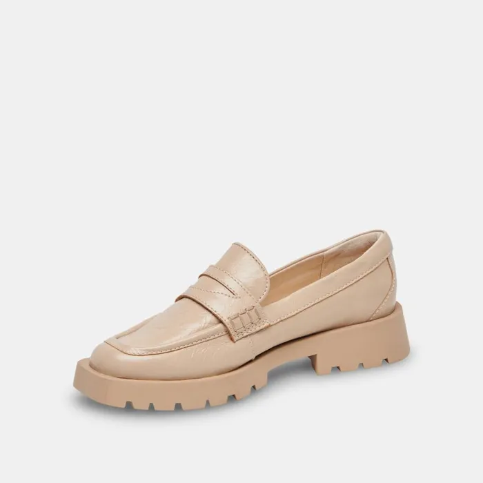 Flats and Loafers Women Dolce Vita Elias Flats Sesame Crinkle Patent