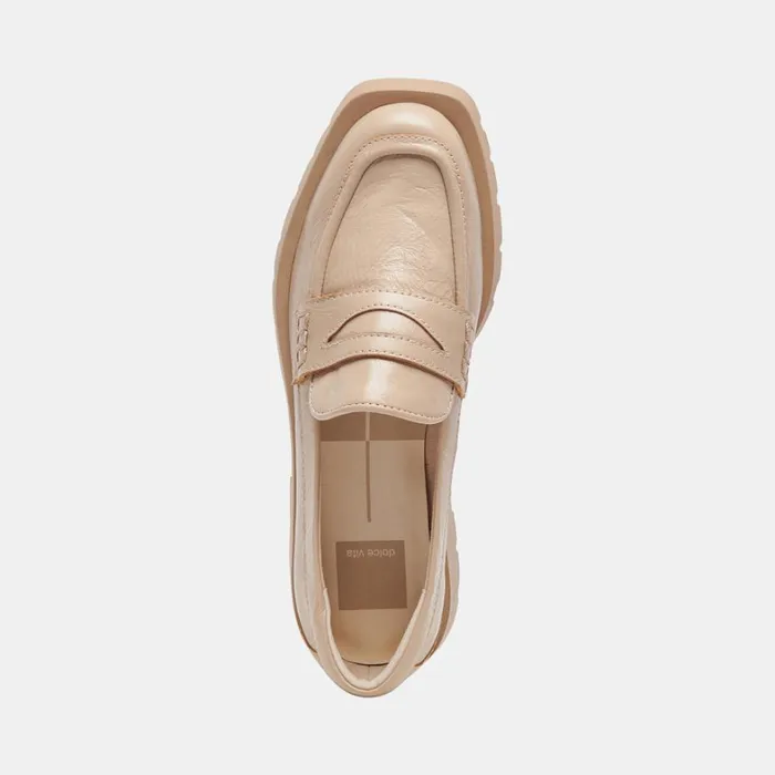 Flats and Loafers Women Dolce Vita Elias Flats Sesame Crinkle Patent