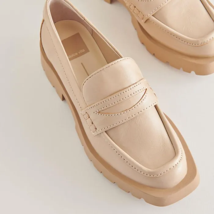 Flats and Loafers Women Dolce Vita Elias Flats Sesame Crinkle Patent