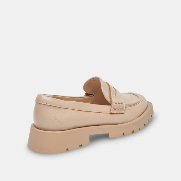 Flats and Loafers Women Dolce Vita Elias Flats Sesame Crinkle Patent