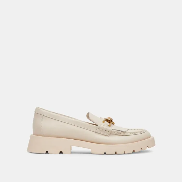 Flats and Loafers Women Dolce Vita Erna Wide Flats Ivory Leather